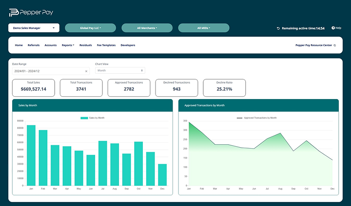 screen capture of the agent portla application